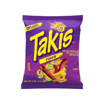 20 Pack x Takis Fuego Hot Chilli Pepper & Lime Tortilla Chips 92g